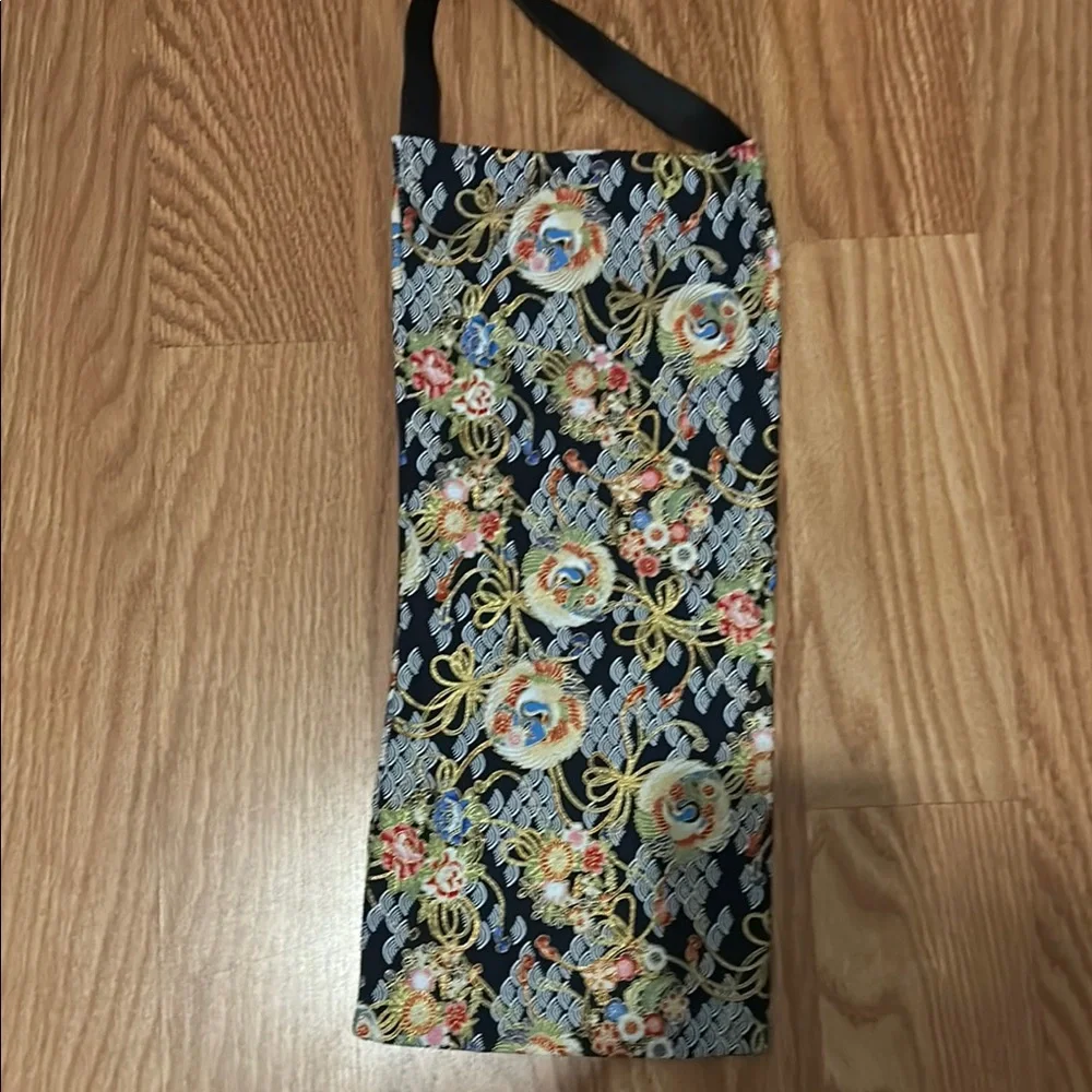 Floral Patterned Wine Bag